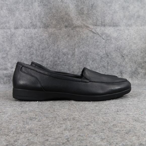 Easy Spirit Shoes Womens 8 Loafers Slip On Leather Black Comfort Walking Classic - Picture 2 of 13